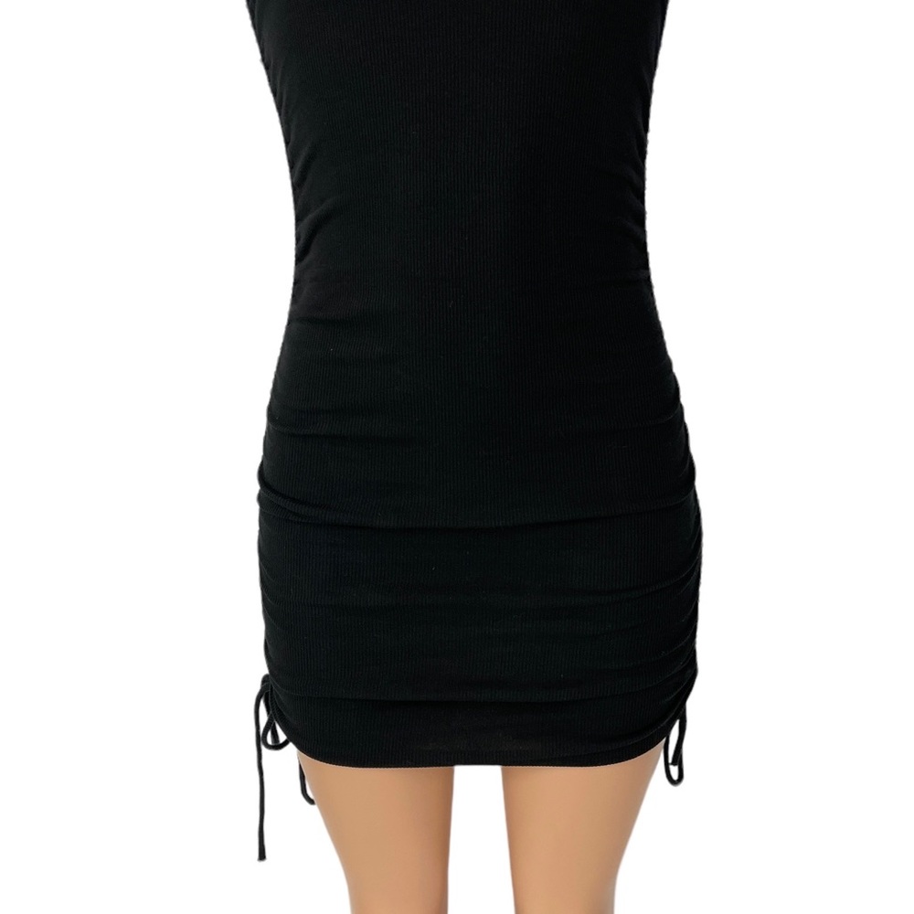 Zara Ruched Ribbed Dress - Picture 5 of 11